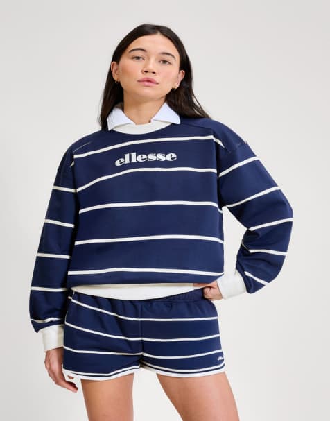 ellesse Taggia sweatshirt in dark blue/off white - view 1