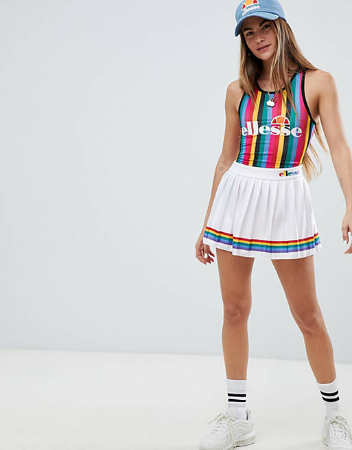 Ellesse Tennis Skirt With Rainbow Pleats | ASOS
