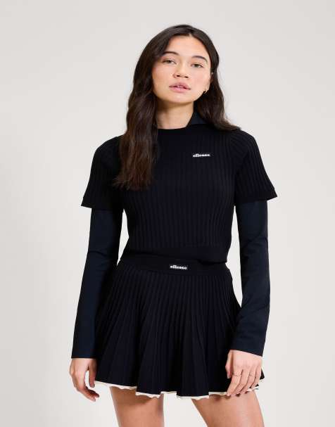 ellesse The court knitted tee in black