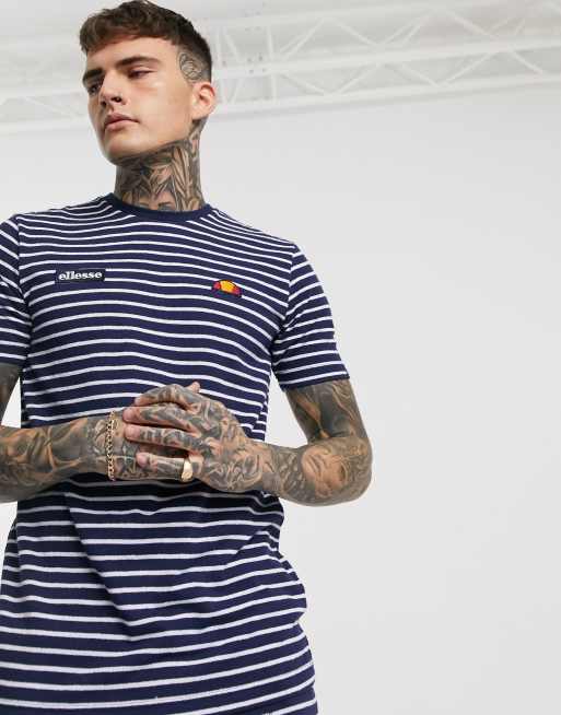 ellesse - Ensemble rayé en tissu éponge - Bleu marine, 2 de 3