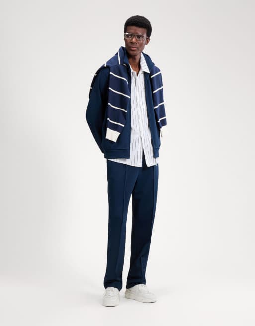 ellesse Tosciana track top in navy mono, 2 of 4
