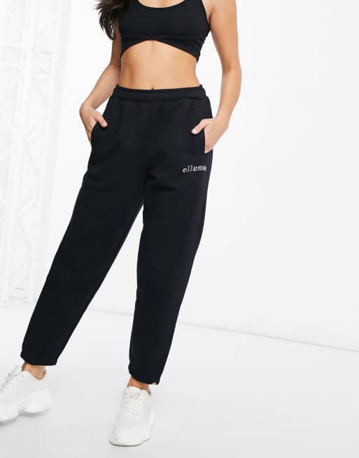 ellesse trackies with diamante logo in black Exclusive to ASOS, 4 of 4