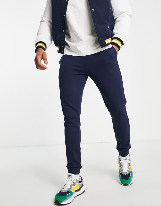 ellesse trackies with logo in navy