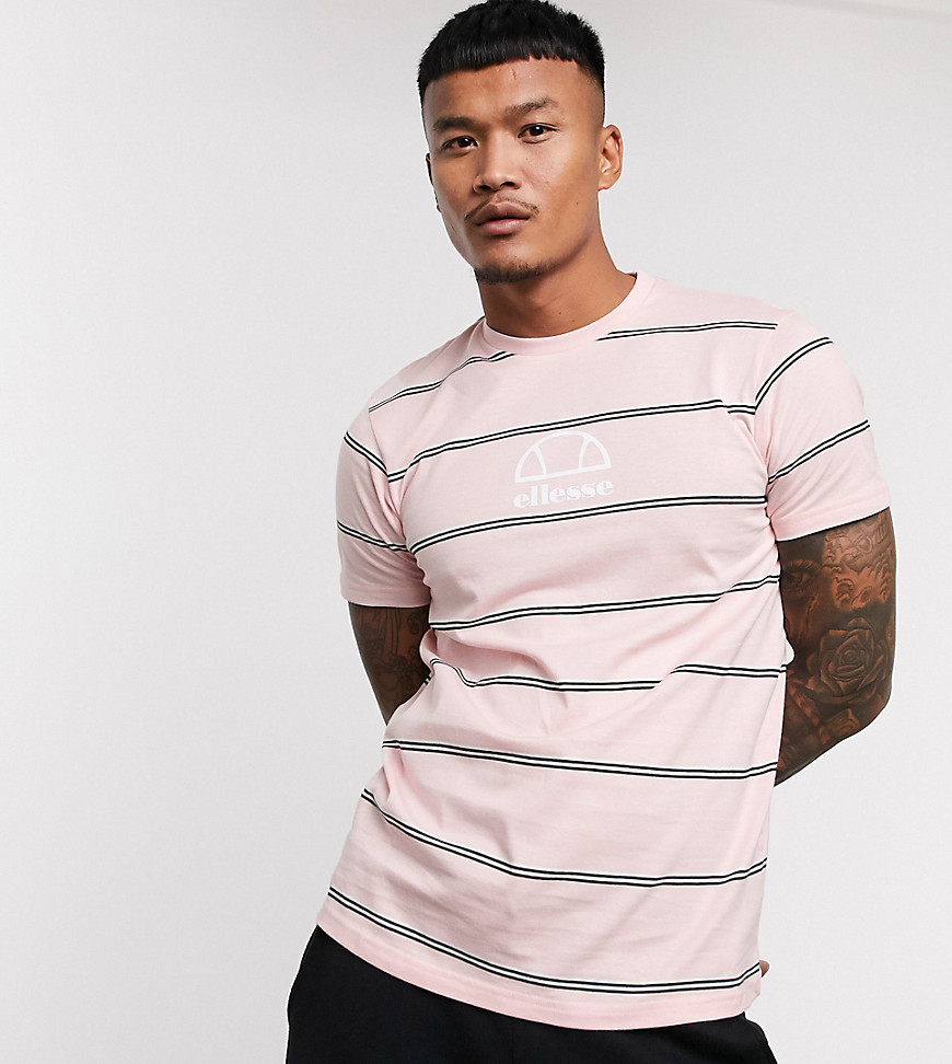 ellesse Travisa striped t-shirt in pink exclusive at ASOS
