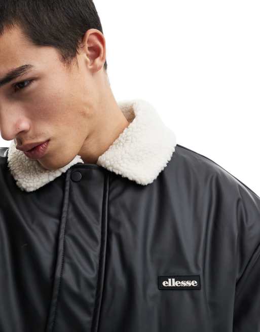 ellesse – Tremblant – Wattierte Jacke in Schwarz ASOS