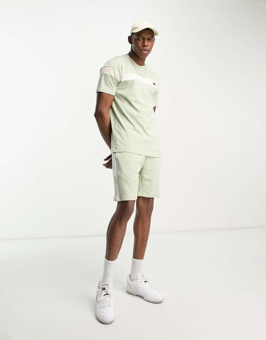 Ellesse Turi Jersey Shorts With Side Stripe In Light Green