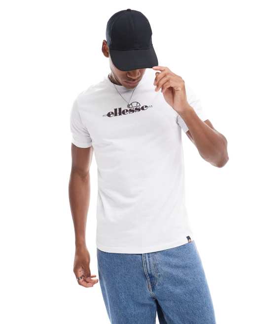 Ellesse Umbirria Central Logo T Shirt In White Asos