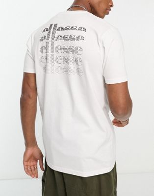 ellesse Vati t-shirt with repeat back logo in black and white