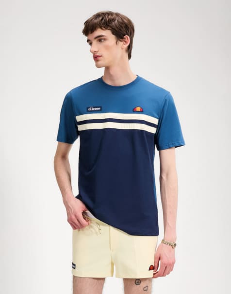 ellesse Venire tee in navy/light yellow