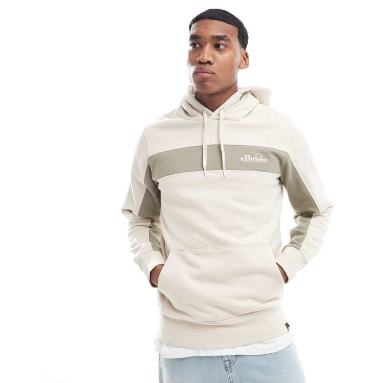 ellesse Vierian Sweat a capuche a enfiler avec rayure a logo Beige ASOS