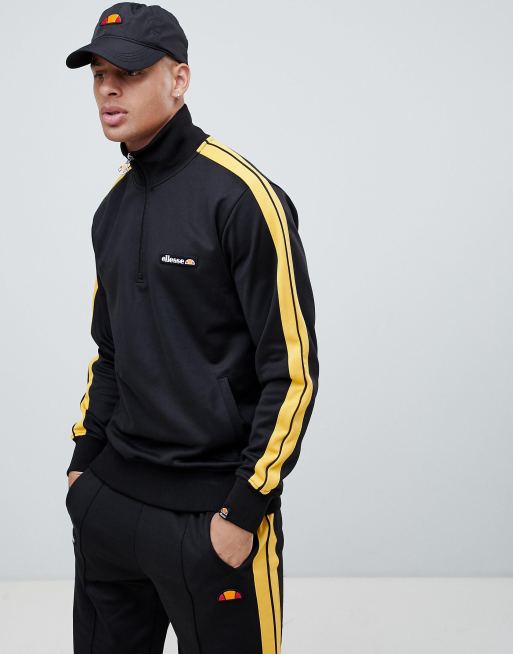 Ellesse yellow outlet tracksuit