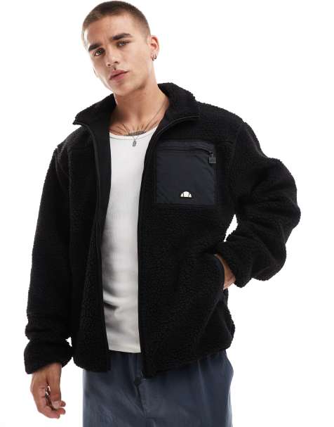 ellesse - Viterbo - Veste zippée imitation peau de mouton - Noir - view 1