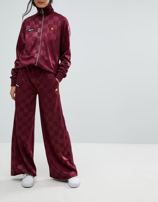 Ellesse wide leg 2025 tracksuit bottoms