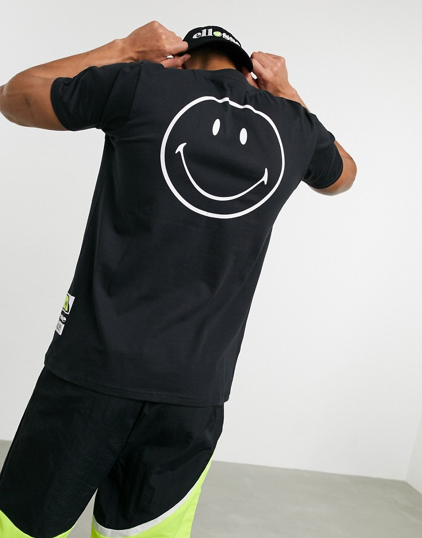 Ellesse x Smiley - Rapallo - T-shirt nera-Nero