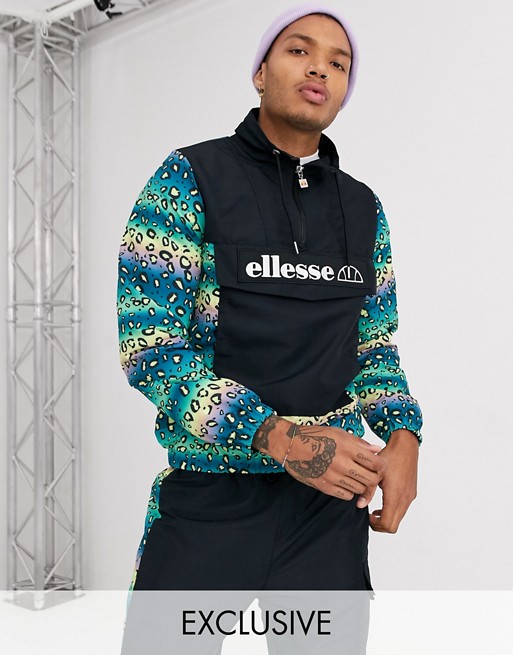 ellesse Ziggy all-over animal print ripstop jacket in multi exclusive at ASOS