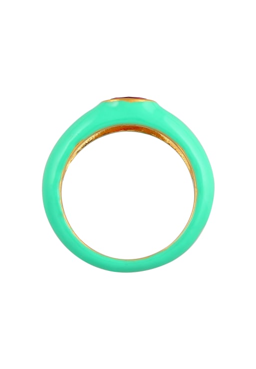 Elli Donna placcato oro Rotonda grigio Cristallo