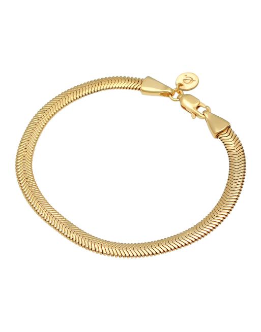 Elli – Armband aus 925er Sterlingsilber in Goldoptik mit Schlangenketten-Design, 4 von 4
