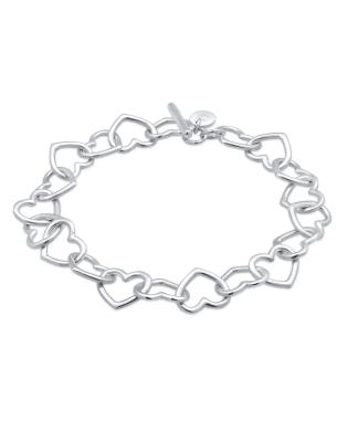 Elli - Armband aus 925er Sterlingsilber mit verwundenem Herz-Design
