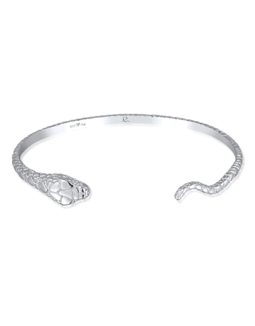 Elli – Armreif aus 925er-Sterlingsilber im Schlangen-Design, 16 cm