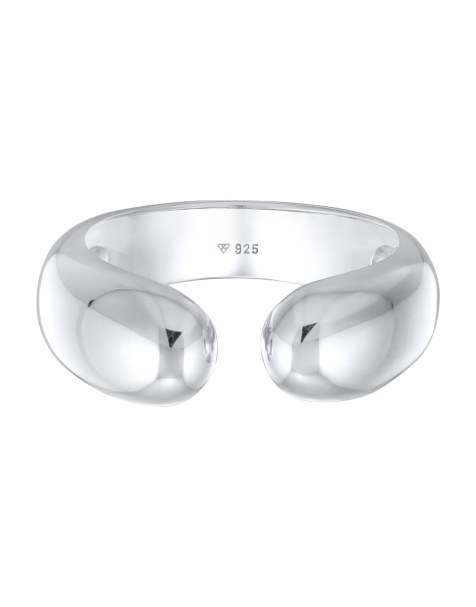 Elli - Bandring in open urban stijl van 925 sterling zilver in zilver - view 1