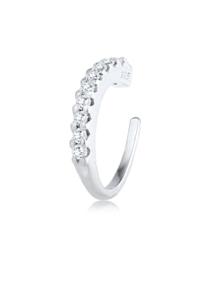 Boucles D'Oreilles En Plaqué Argent Avec Cristaux Zircon - Pendantes Éclatantes