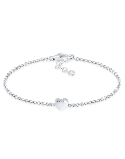 Elli - Bracelet à charm cœur en filigrane en argent massif 925 - view 1