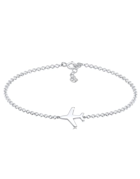 Elli - Bracelet avec avion en argent massif 925 - Argenté - view 1