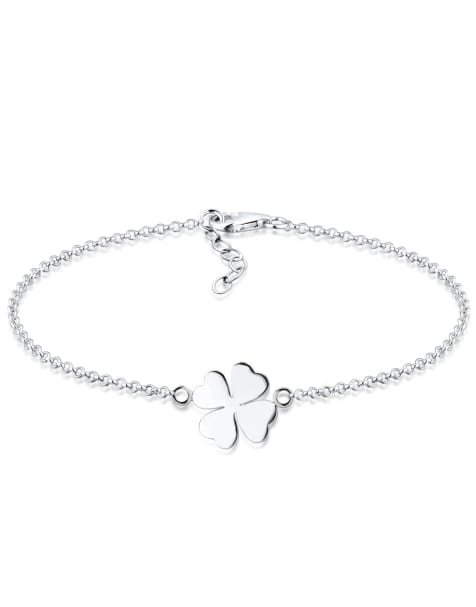 Elli - Bracelet avec pendentif porte-bonheur en argent massif 925 - Argenté - view 1
