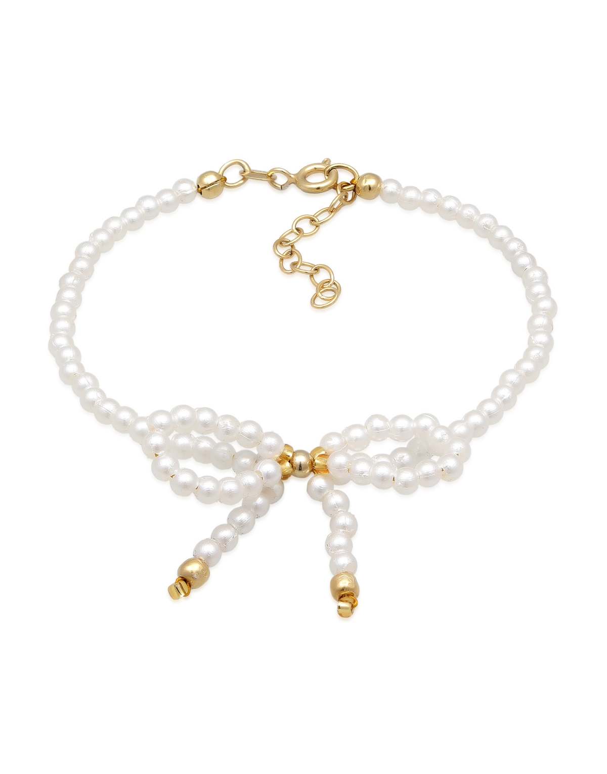 Elli Bracelet bow romantic glass beads in 925 sterling silver