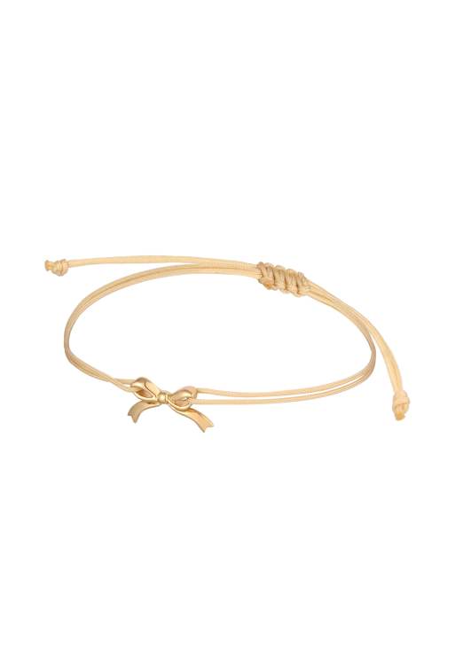 Elli Bracelet schleife textilarmband 925 silber in gold