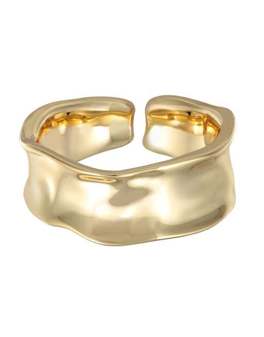 Elli - Brede ring met opening in goudkleur