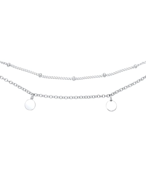 Collier Multi Rangs En Argent Massif 925 - Bijou Occasion élégant Et Intemporel