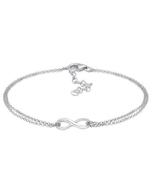 Elli - Damen-Armband mit Unendlichkeits-Trendsymbol aus 925er Sterlingsilber in Silberoptik