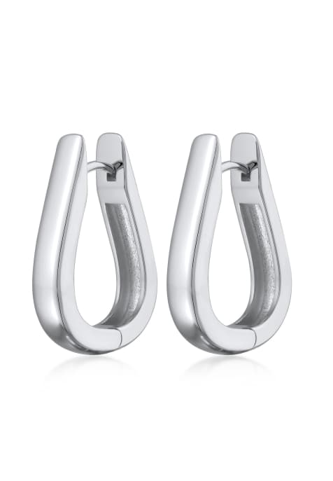 Elli Earrings creolen oval messing in silver - view 1