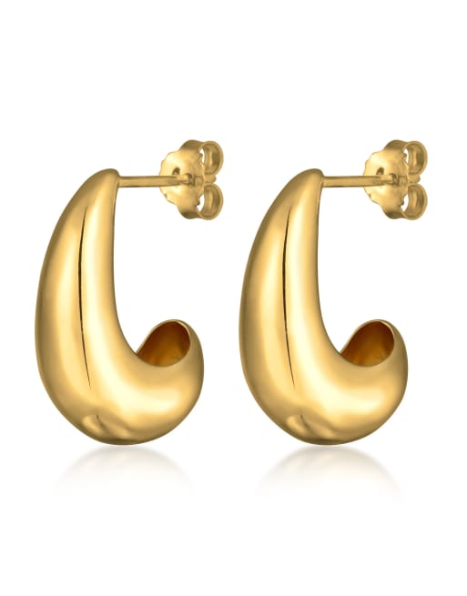 Elli Earrings halbcreolen 925 silver in gold