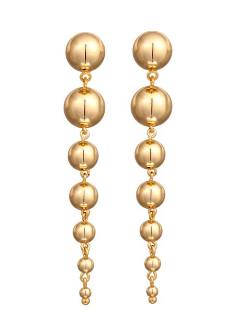 Elli Earrings ohrhänger kugellook modern silberfarben in gold - view 1