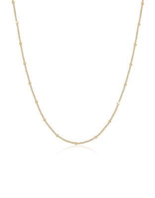Elli - Feine, klassische und schlichte Damen-Satellitenkette Basic aus 925er Sterlingsilber in Goldoptik-Goldfarben