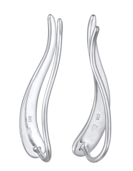 Elli Damen Ohrringe Aus 925 Sterling Silber Vergoldet – Peace Zeichen, Filigran & Festivaltauglich
