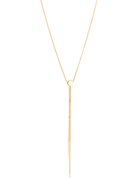 Elli – Goldfarbene Y-Halskette aus 375er-Gelbgold, 45 cm Länge - view 1