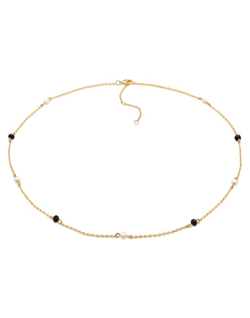 Elli - Ketting met glazen kristallen in goudkleur