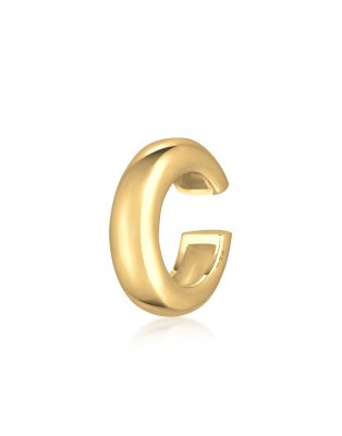 Elli - Klobiger Basic-Earcuff für Damen aus 925er-Sterlingsilber in Goldoptik-Goldfarben