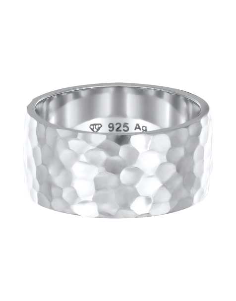 Elli - Ladies - Anello a fascia in argento sterling 925 martellato - view 1