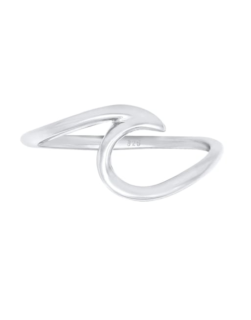 Elli - Ladies - Anello in argento sterling 925 con design ondulato