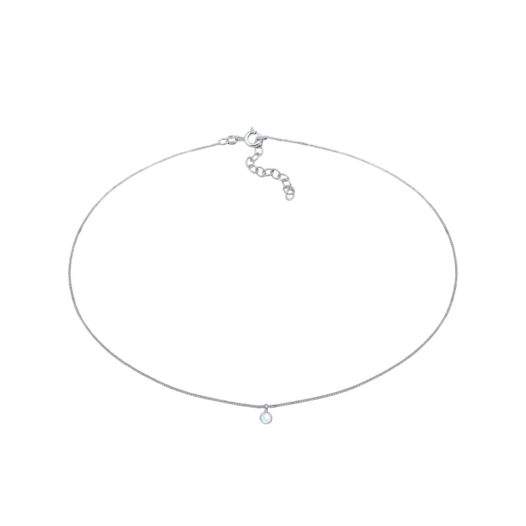 Collana In Argento Con Cuore E Cristallo Rosa - Flores Gioielli