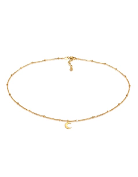 Elli - Ladies - Collarino in argento sterling 925 dorato con sfere e mezzaluna - view 1