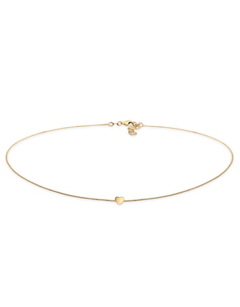 Elli - Ladies - Collarino in argento sterling 925 dorato sottile con pendente a forma di cuore - view 1
