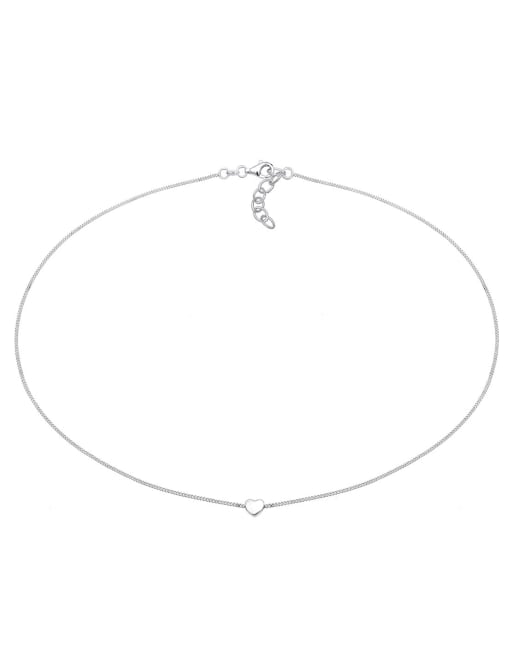 Elli - Ladies - Collarino sottile in argento sterling 925 con pendente a forma di cuore