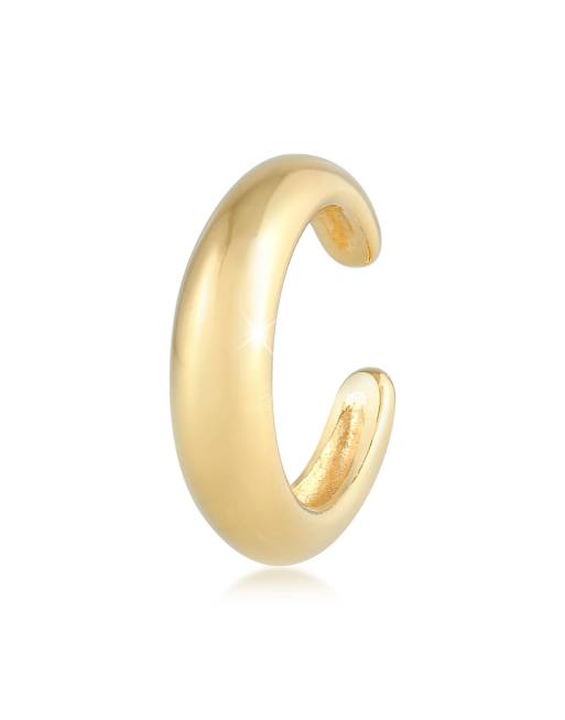 Elli - Ladies Markant - Orecchino ear cuff singolo basic in argento sterling 925 dorato