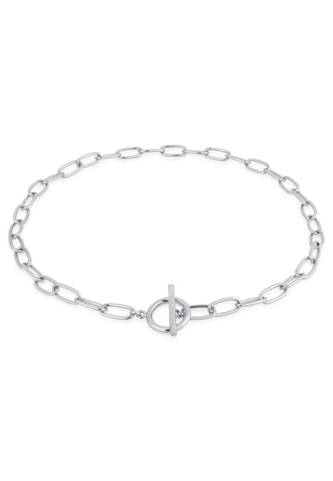 Elli Necklace ladies links basic t-clasp gold coloured in silver - view 1