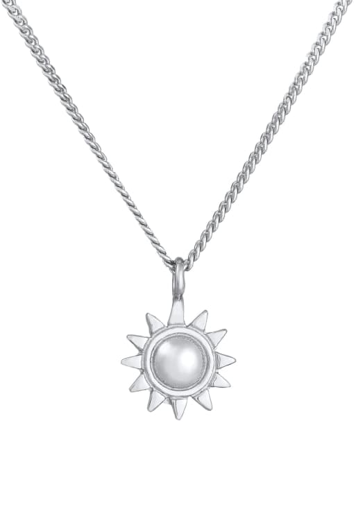 Elli Necklace ladies sun pendant summer in 925 sterling silver gold plated in silver
